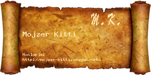Mojzer Kitti névjegykártya