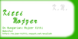 kitti mojzer business card